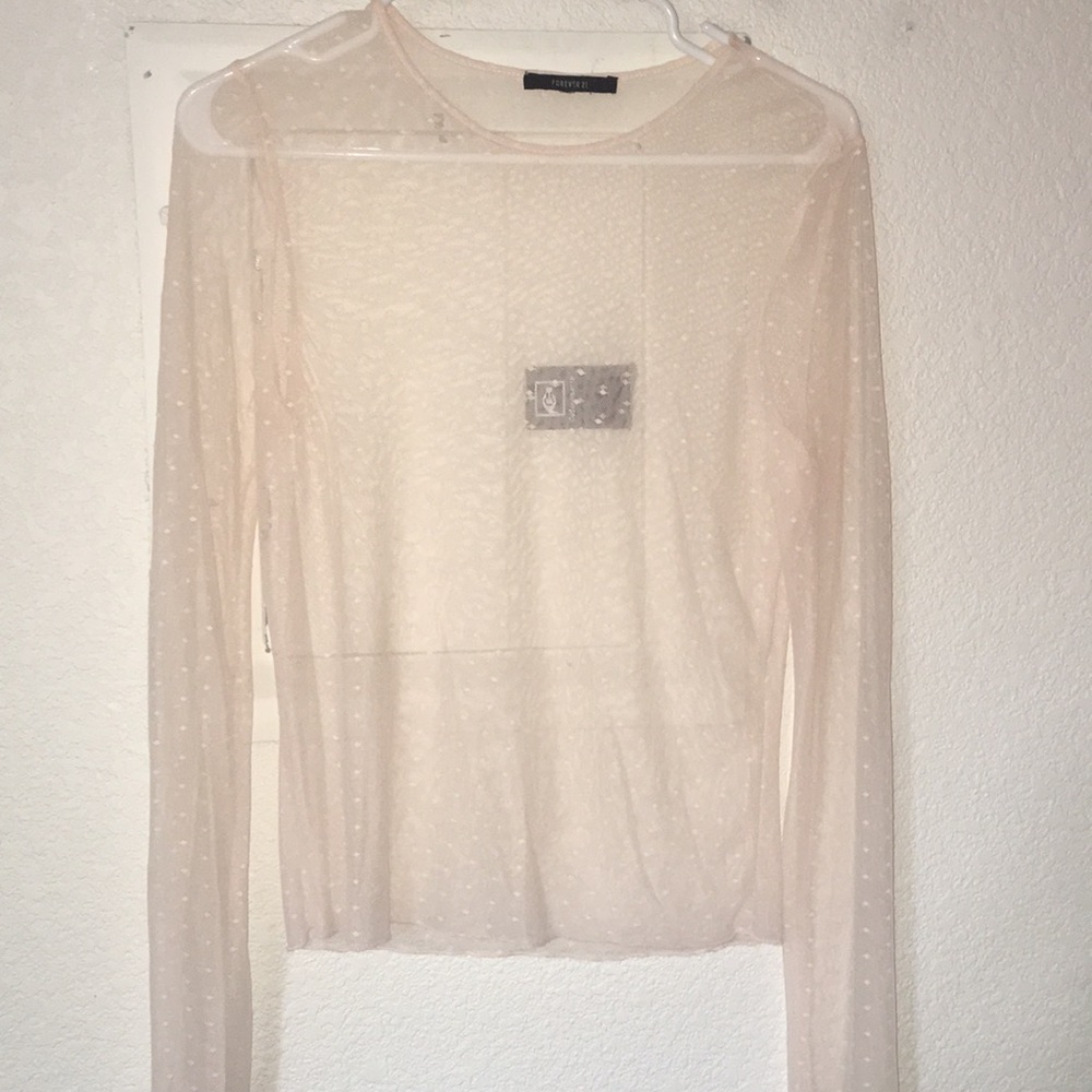 Pink diamond mesh long sleeve